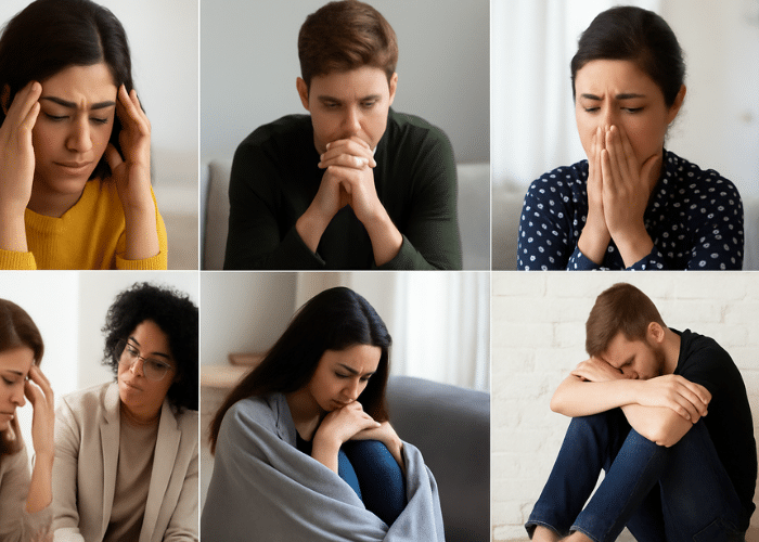 People experiencing stress, anxiety, and emotional struggles — counselling support at Iyali Chennai