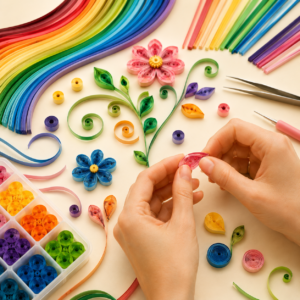 Working with Quilling Paper Strips